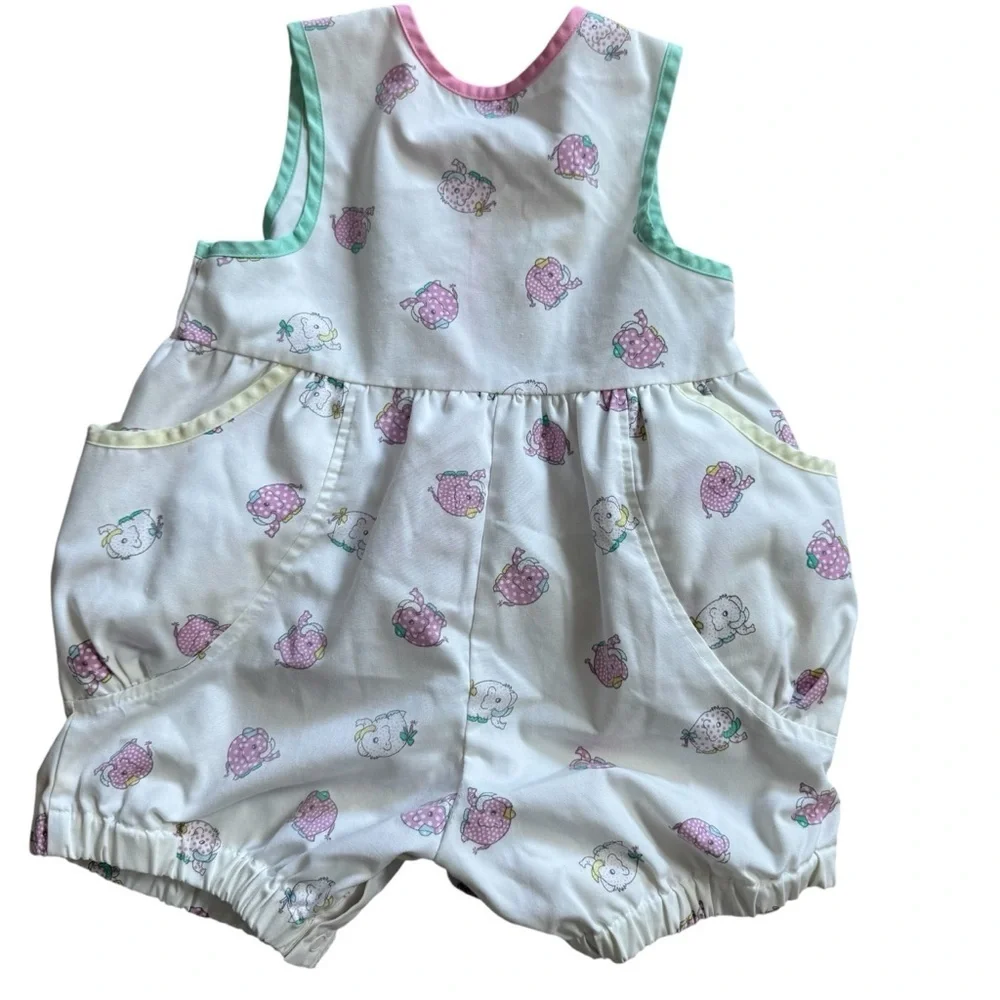 Vintage Pastel Baby Girl One Piece Romper Size 12-24 months